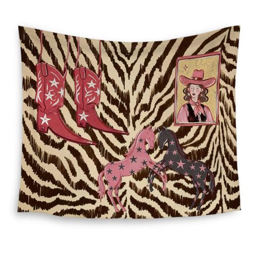 HUGANE Western Cowgirl Tapestry Wall Decor 50x60 Inch - color: Colour-08