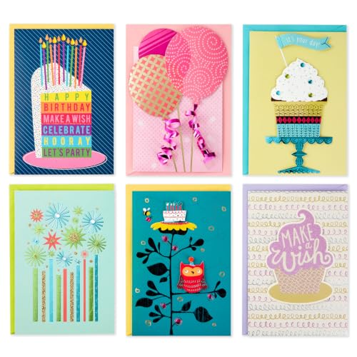 Hallmark All Occasion Cards, Assorted 24-Pack with Organizer Box (Floral) - size: 4 Sets