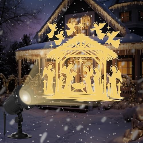 Treela Nativity Projector Light Outdoor Christmas Religious Decoration
