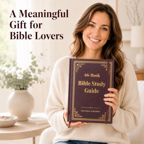 66-Page Bible Study Guides and Devotional Journal with Daily Scripture Quotes, Prayer Prompts, Cross-References, and Reflection Guides - A Comprehensive Year-Long Plan and Christian Gift