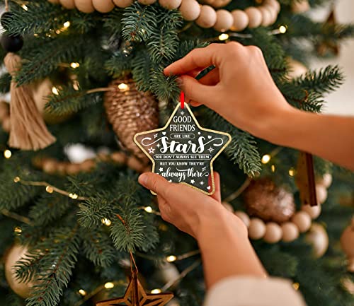 D4DREAM Good Friends Like Stars Christmas Ornaments - Best Friend Ornaments for Christmas Tree Decorations - Gifts for Female Women Girls Sisters - color: D