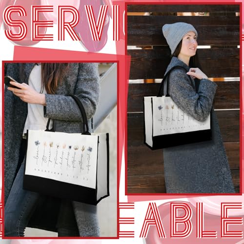 Aliceset 2 Pcs Christian Bible Verse Tote Bags for Women - style: Wildflower