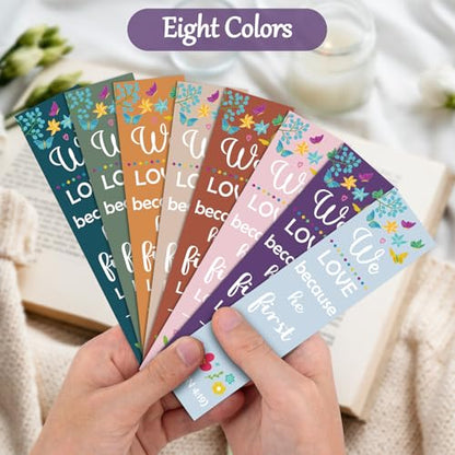 Christian Gifts for Women Men 8 Pieces Christian Scripture Bookmarks Encouragement Inspirational Gift Catholic Spiritual Bible Verses Gift for Mom Dad Daughter Son Sister Friends Paper Bookmarks - color: Inspirational Bookmark