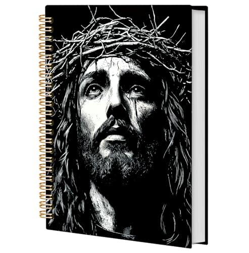 BNHJKFQZ Crown of Thorns Jesus Christian Spiral Journal Notebook for Women Men, Christian Faith Based Gifts Hardcover Notebook for Work Note Taking, Jesus Religious Prayer Journals for Writing - color: Bible-Thorn Crown