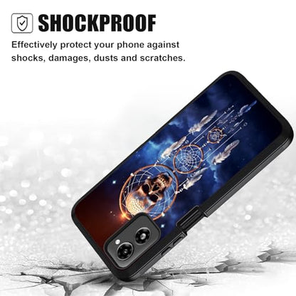 Designed for Moto G Power 5G 2024 Case, Military Grade Heavy Duty 3-Layer Shockproof Full-Body Protective Cover for Motorola Moto G Power 5G 2024, Dreamcatcher Skull - color: Dreamcatcher Skull