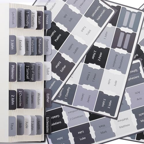 Mr. Pen- Bible Tabs, 75 Tabs, Gray, Laminated Bible Tabs for Women and Men - color: Gray 2