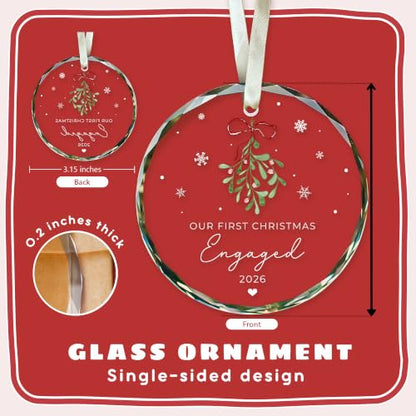 Engagement Gifts for Couples - Engaged Christmas Engagement Ornament 2026 - color: Engaged