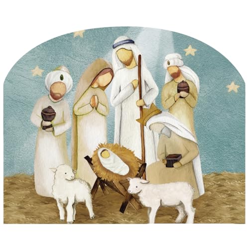 Briarwood Lane Christmas Art Sign 8.25x10.25 Rejoice Nativity - color: Rejoice Nativity