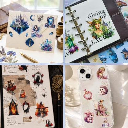 Fantasy Magic Sticker Book for Journaling Scrapbooking 400+ Stickers - color: Magical_fantasy