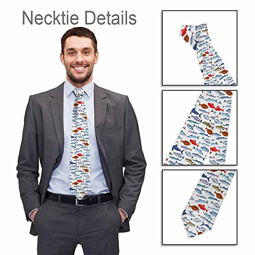 Men's Ties Novelty Tie Necktie for Men Teen Boys Multicolor Tie Party Holiday Thanksgiving Christmas - color: Fish Set