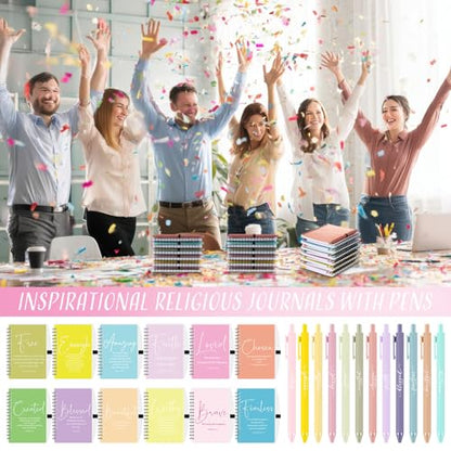 Kosiz 36 Sets Christian Gifts Bulk Prayer Journals Pens, Cute Color - color: Cute Color