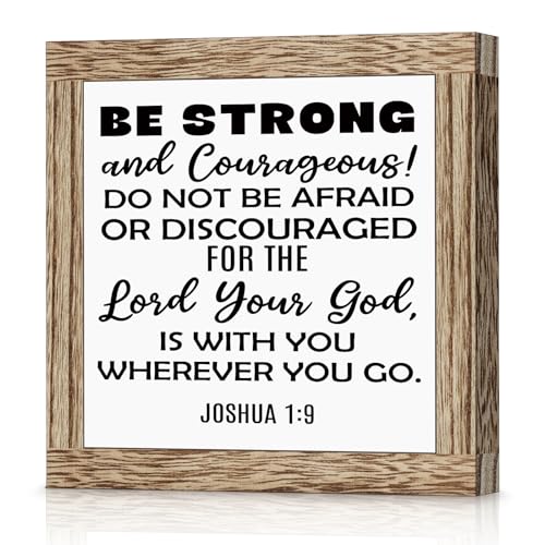 Christian Wood Sign Desk Decor Rustic Bible Verse Wooden Sign Inspirational Religious Scripture Decor for Home Church Office Desk Desk Tabletop Shelf Decoration Motivational Gift for Women Men - color: Do Not Be Afraid