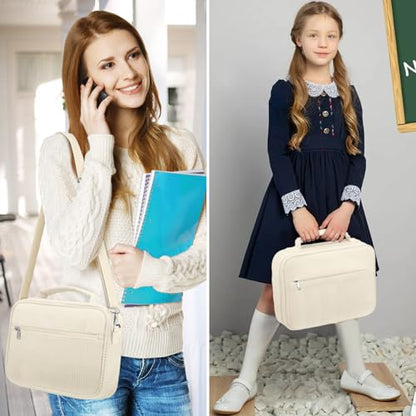 FINPAC Bible Cover with Shoulder Strap, Church Book Carrying Bible Case Bag - color: Corduroy Beige