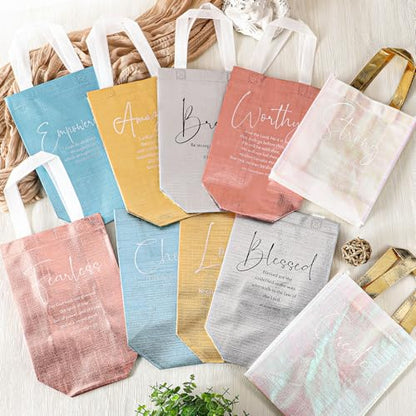 Aliceset 40 Pcs Christian Gift Bags with Bible Verse, Black, Colorful - color: Colorful