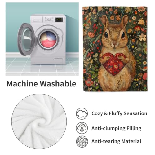 Squirrel Blanket Gifts for Women Kids - color: Squirrel, size: 40"x50"