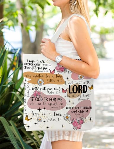 Bible Bags for Women, Christian Tote Bag, Gifts for Christian Women - color: Boho Floral
