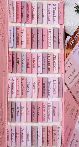 UPAFEXXI-Laminated Bible Tabs,Bible Tabs for Women and Men(Pink) - color: Pink