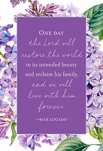 DaySpring - Max Lucado With Sympathy - 4 Botanical Design Assortment with Scripture - 12 Sympathy Boxed Cards & Envelopes (J9180)