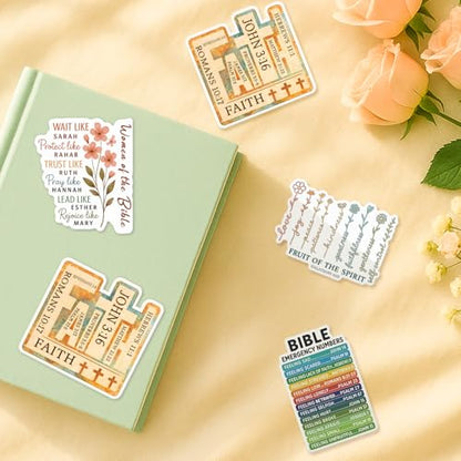 4 Pcs Christian Stickers - Inspirational Bible Verse Stickers - color: Inspirational Bible Verse