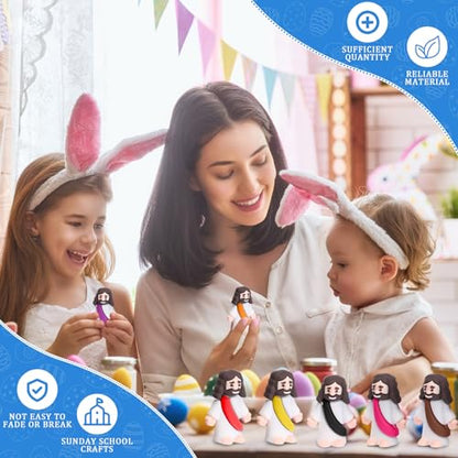 Barydat 100 Pcs Little Jesus Figures, Halloween Prank Props, Vibrant Colors - color: Vibrant Colors