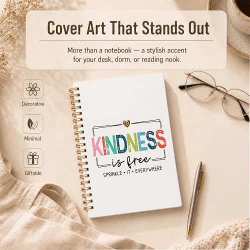 Inspirational Mental Health Spiral Notebook 5.5x8.3 Inch - color: pattern-8
