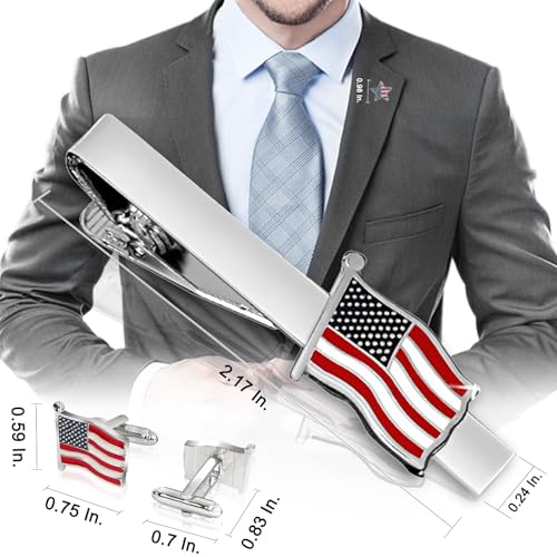 Tie Clips for Men, Mens Tie Clip Silver, Mens Tie Bars, Clip on Tie for Men - color: Silver Tie Clip Set 2
