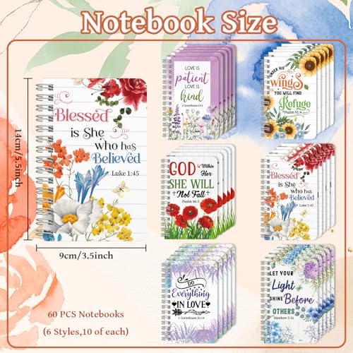 OSIMIG 180Pcs Christian Gifts for Women Bulk, Christian Notebook 3.5"x5.5"