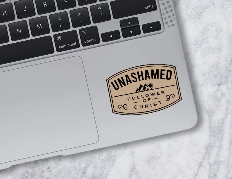 314PI (3pcs) Unashamed Follower of Christ Sticker, Christian Scripture Stickers, Water Assistant Bible Verse Stickers, Faith Decal for Water Bottle Laptop, Gift for Christian, God Sticker (Size 3") - size: Size 3"