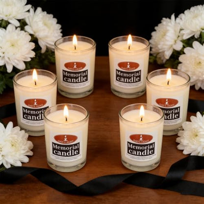 Natural Soy Wax Yahrzeit Memorial Candles (6 Pack) – Hand-Poured, Bereavement Gifts for Jewish Sympathy & Remembrance