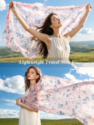 vimate Lightweight Scarf for Women Fashion Head Cover Hijab Cotton Voile Scarf Shawl Wrap for Spring Fall Winter Season - color: H1#.style 22