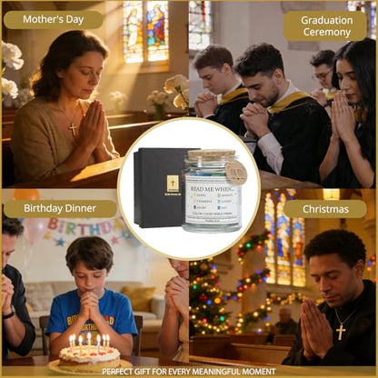 Read Me When Bible Verse Jar, 96 Color-Coded Scripture Cards for Daily Encouragement, Prayer Jar, Christian Gifts for Women & Men, Mother's Day Birthday Prayer & Scripture Gifts (Black)