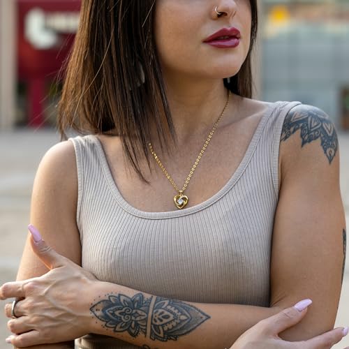 SERASAR Premium Necklace Women| 316L Stainless-Steel | 18 Carat - color: Gold, style: Emotion