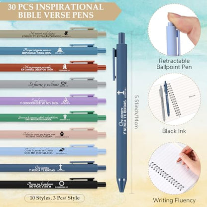 Kosiz 30 Sets Bible Verse Notebook Pen Bulk, Watercolor,Classic - color: Watercolor, style: Classic