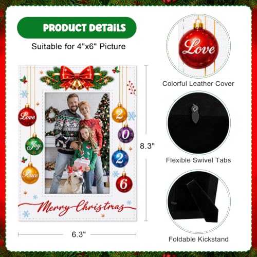 WaaHome Christmas Picture Frame 2026 4x6 Christmas Photo Frames Decor - color: 1-Christmas White 4x6