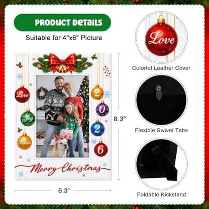 WaaHome Christmas Picture Frame 2026 4x6 Christmas Photo Frames Decor - color: 1-Christmas White 4x6