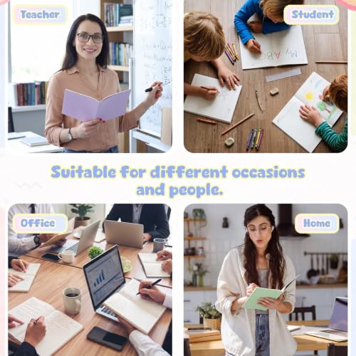 Handepo 100 Pack A5 Composition Notebooks 5"x8" Wide Ruled Notebook - color: Classic Macaron, size: A5