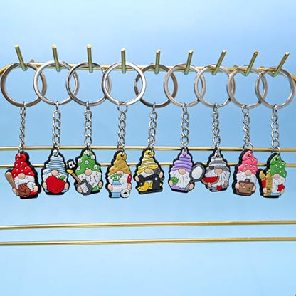 Cute Keychain Bulk,Cute Key Chain for Car Keys Purse Bag Rewards - color: Gnome-30