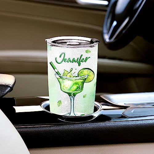WAZONE Personalized Cocktail Coffee Tumbler With Lid 20oz 30oz Customized Name Stainless Steel Insulated Cup for Women Girl Best Friends Mom Mother Gift Ideas Christmas Birthday Travel Mug - color: Cocktail
