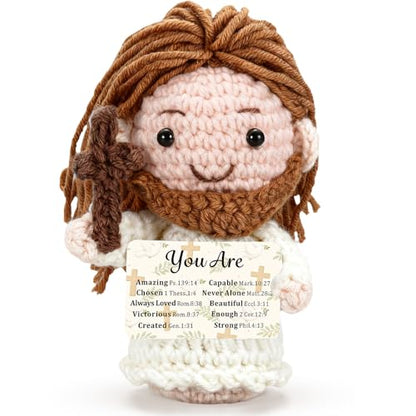 Emotional Support Positive Jesus Crochet Catholic Spiritual Christian Gifts - style: you are amazing...