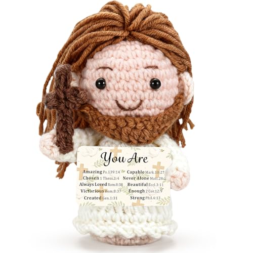 Emotional Support Positive Jesus Crochet Catholic Spiritual Christian Gifts - style: you are amazing...