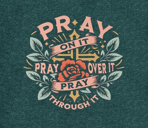 Christian Jesus Faith T Shirts for Women - color: Dark Green1, size: X-Large