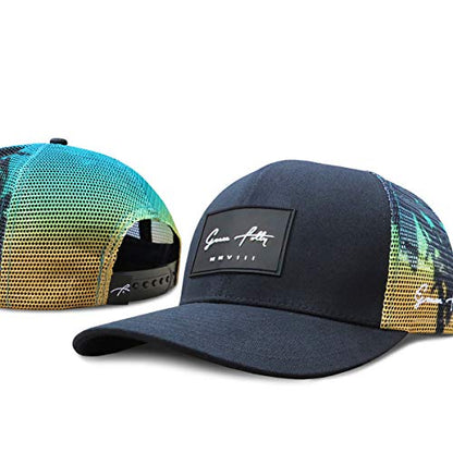 Grace Folly Trucker Hat for Men or Women- Many Cool Designs - color: Palm Beach