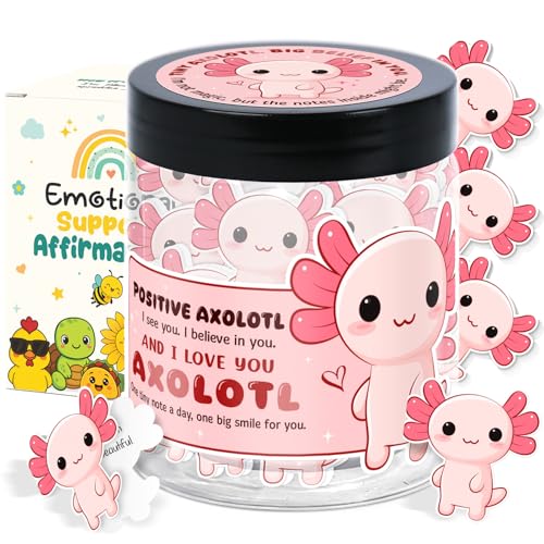 60 Positive Axolotl Affirmation Cards - Easter Gifts For Teens, Girls - Cute Axolotl Gifts For Teen Girls, Daughter, Granddaughter From Mom, Dad, Grandma - color: Positive Axolotl