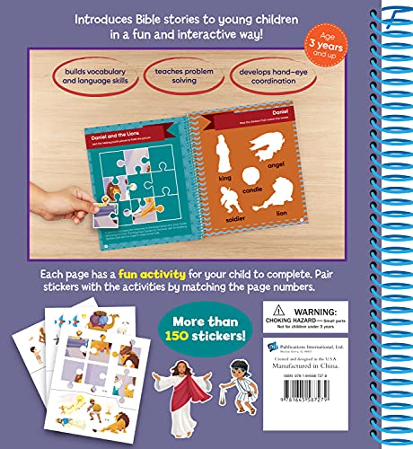 Brain Games - Sticker Activity: Bible - Early Learning for Kids Ages 3-6 | 11 Old & New Testament Stories | 175+ Stickers | Gift for Easter, Christmas or Any Occasion