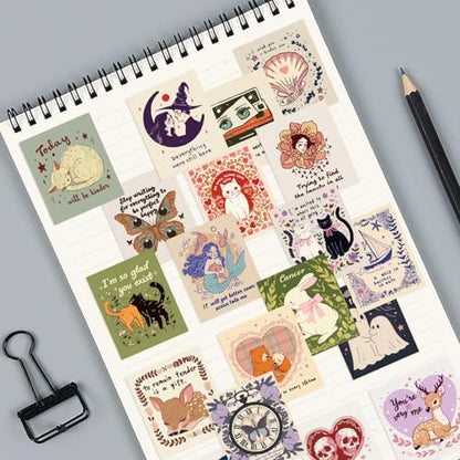 50PCS Motivational Stickers, Vintage Inspirational Stickers - style: Weird