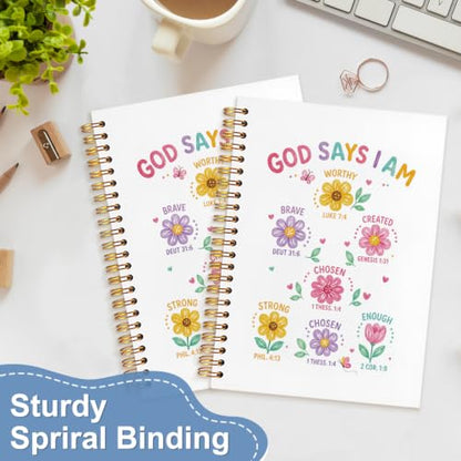 Inspirational Christian Notebook Journal for Women, 5.5x8.3 - color: white-Christian Inspirational