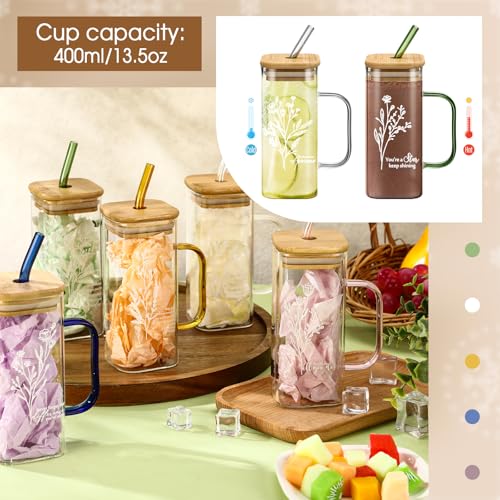 10 Pcs Employee Appreciation Glass Cup 13.5oz Teacher Gift - style: Thanks Style