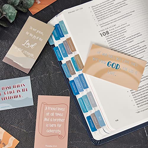 BRYTEFY 100 Earth Tone Prayer Cards, Inspirational Bible Verse Cards, Assorted Mini Scripture Cards, Encouragement Motivational Cards, Christian Bible Gifts