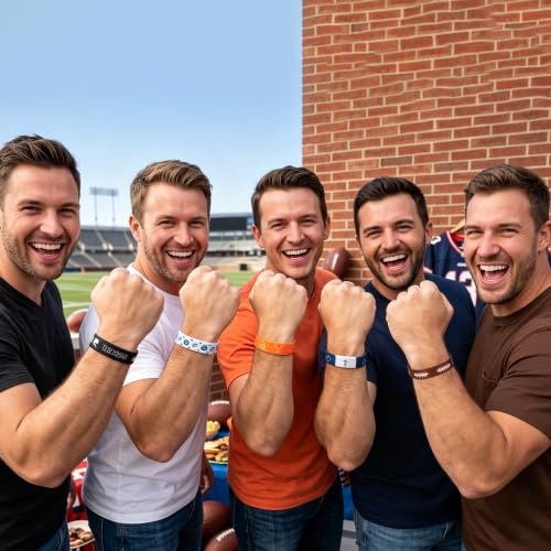 EYxsaxenk Colorful Religious Scripture Daily Bible Verse NFC Bracelets Set - color: Football