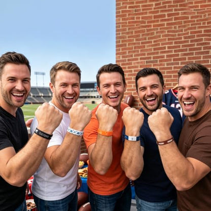 EYxsaxenk Colorful Religious Scripture Daily Bible Verse NFC Bracelets Set - color: Football